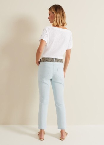 Phase Eight Lindsey Cropped Straight Leg Jeans Blue Canada | NDXQCO-346